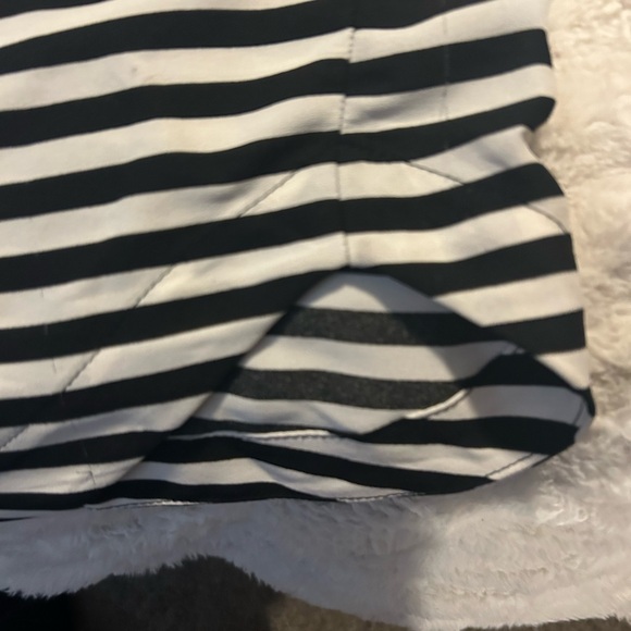 H&M Shift  Y2K Shift Dress White with Black Stripes Sz 14 - Picture 8 of 9